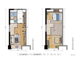 碧桂园·翘楚棠1室1厅1厨1卫建面39.00㎡