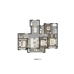 云龙湖金茂府4室2厅1厨2卫建面172.0㎡