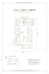 中骏四季风华3室2厅1厨2卫建面102.00㎡