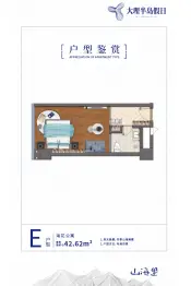 大理半岛假日1室1厅1厨1卫建面42.62㎡