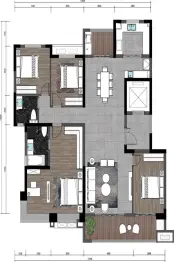 渭南宝能华府4室2厅2厨2卫建面172.00㎡