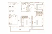 B2户型建筑面积约96平米