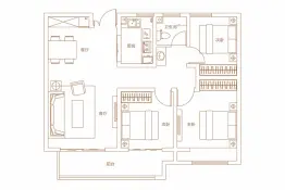 国安·天悦城3室2厅1厨1卫建面96.00㎡