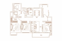 C3户型建筑面积约135平米