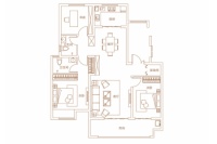 C1户型建筑面积约126平米