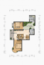 澜港壹号2室2厅1厨1卫建面75.05㎡