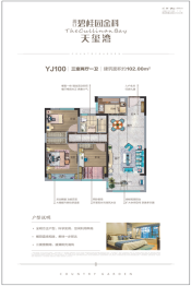 碧桂园金科天玺湾3室2厅1厨1卫建面102.00㎡