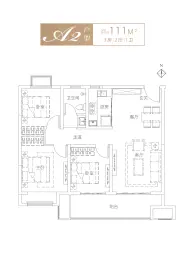 旭辉·江山花园3室2厅1厨1卫建面111.0㎡