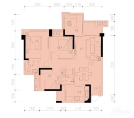 凯旋会展新城4室2厅1厨2卫建面88.00㎡