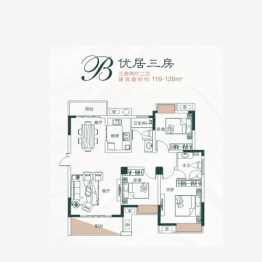 万尚跃进花园3室2厅1厨2卫建面116.00㎡