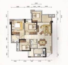 凯旋会展新城4室2厅1厨2卫建面92.00㎡