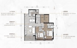 电建地产·洺悦玉府2室2厅1厨2卫建面105.00㎡