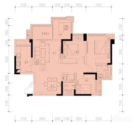 凯旋会展新城4室2厅1厨2卫建面92.00㎡