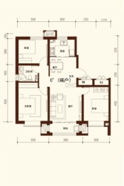 恒旺君悦府3室2厅1厨1卫建面110.00㎡