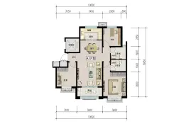 中玮·新城3室2厅1厨2卫建面115.00㎡