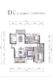 中山古镇雅居乐花园3室2厅1厨2卫建面114.00㎡