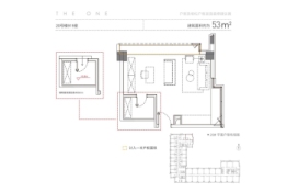 政务壹号·时光印1室1厅1厨1卫建面53.00㎡