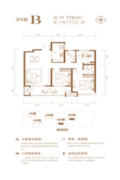 中旭·开元府3室2厅1厨2卫建面110.00㎡