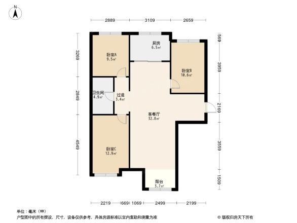 密云华润橡树湾户型图