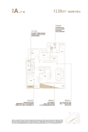 南昌中骏世界城4室2厅1厨2卫建面138.00㎡