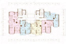 恒大御海天下1室2厅1厨1卫建面65.12㎡