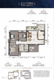 荣和千千树4室2厅1厨2卫建面128.00㎡