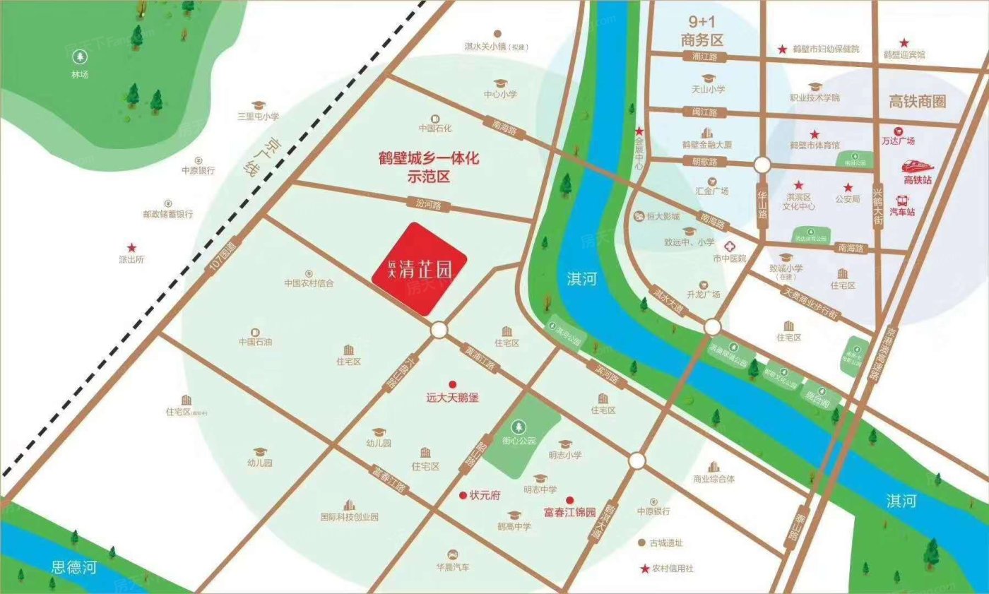 远大清芷园交通图