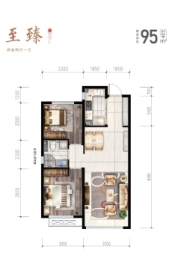 华润置地·静安府2室2厅1厨1卫建面95.00㎡