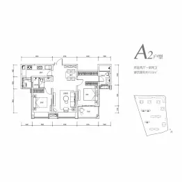 人居大同峰荟2室2厅1厨2卫建面103.00㎡