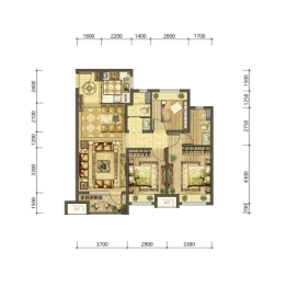 中梁·金科·玖禧3室2厅1厨2卫建面112.00㎡