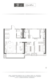 滨江府19134室2厅1厨2卫建面118.00㎡