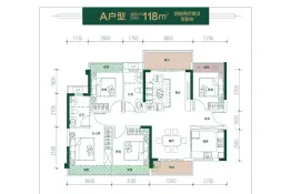 云锦台4室2厅1厨2卫建面118.00㎡