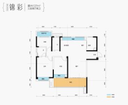 碧桂园万锦棠湾3室2厅1厨2卫建面127.00㎡