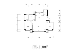 天保意境雅居3室2厅1厨2卫建面118.00㎡