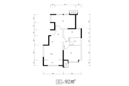 天保意境雅居2室2厅1厨1卫建面92.00㎡