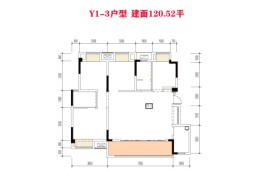 联发玺悦4室2厅1厨2卫建面120.52㎡