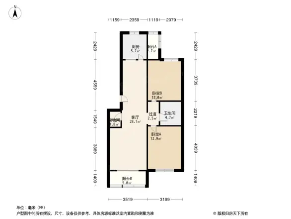 龙锦苑二区户型图
