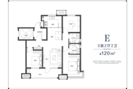 海信城3室2厅1厨2卫建面120.00㎡