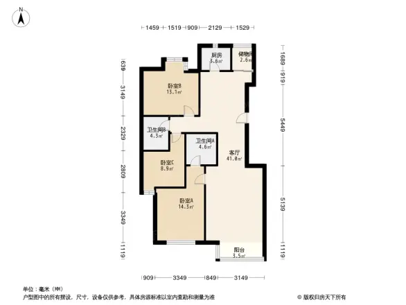 风荷曲苑户型图