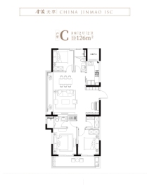 金茂智慧科学城3室2厅1厨2卫建面126.00㎡