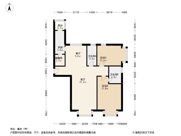 富力城天霖园户型图
