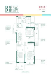 名邦枫林里3室2厅1厨1卫建面106.00㎡