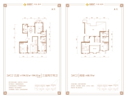 宝晟蓝庭3室2厅1厨2卫建面194.52㎡