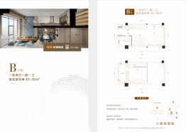 武汉城建天惠园芯座1室2厅1厨1卫建面45.00㎡