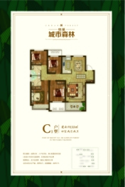 恒基·城市森林4室2厅1厨2卫建面133.0㎡