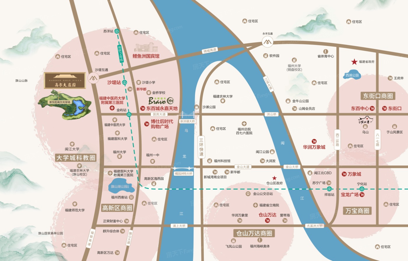 高尔夫庄园交通图