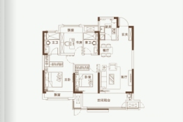 万达·海派大观3室2厅1厨2卫建面115.00㎡