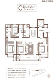 招商碧桂园·依云四季4室2厅1厨2卫建面138.00㎡