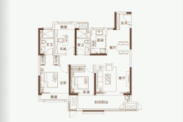 万达·海派大观3室2厅1厨3卫建面125.00㎡