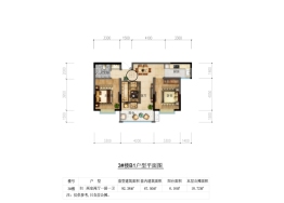 佛慈雅居2室2厅1厨1卫建面92.38㎡